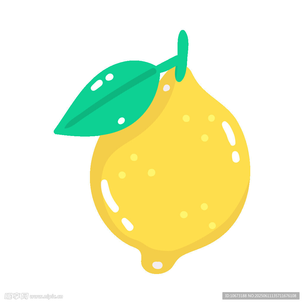 可愛卡通檸檬插畫