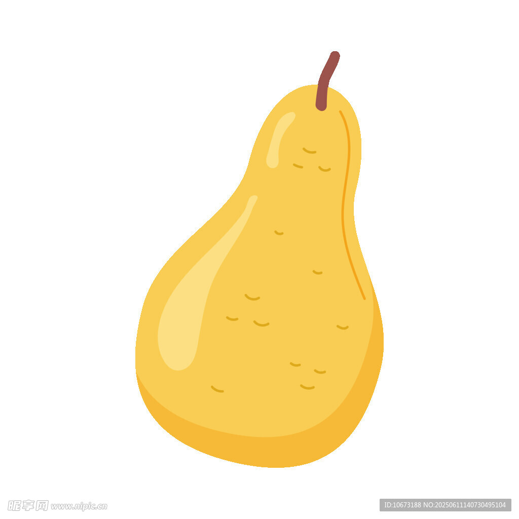 黃色梨子插畫