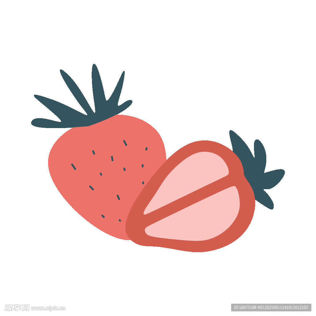 可愛草莓插畫