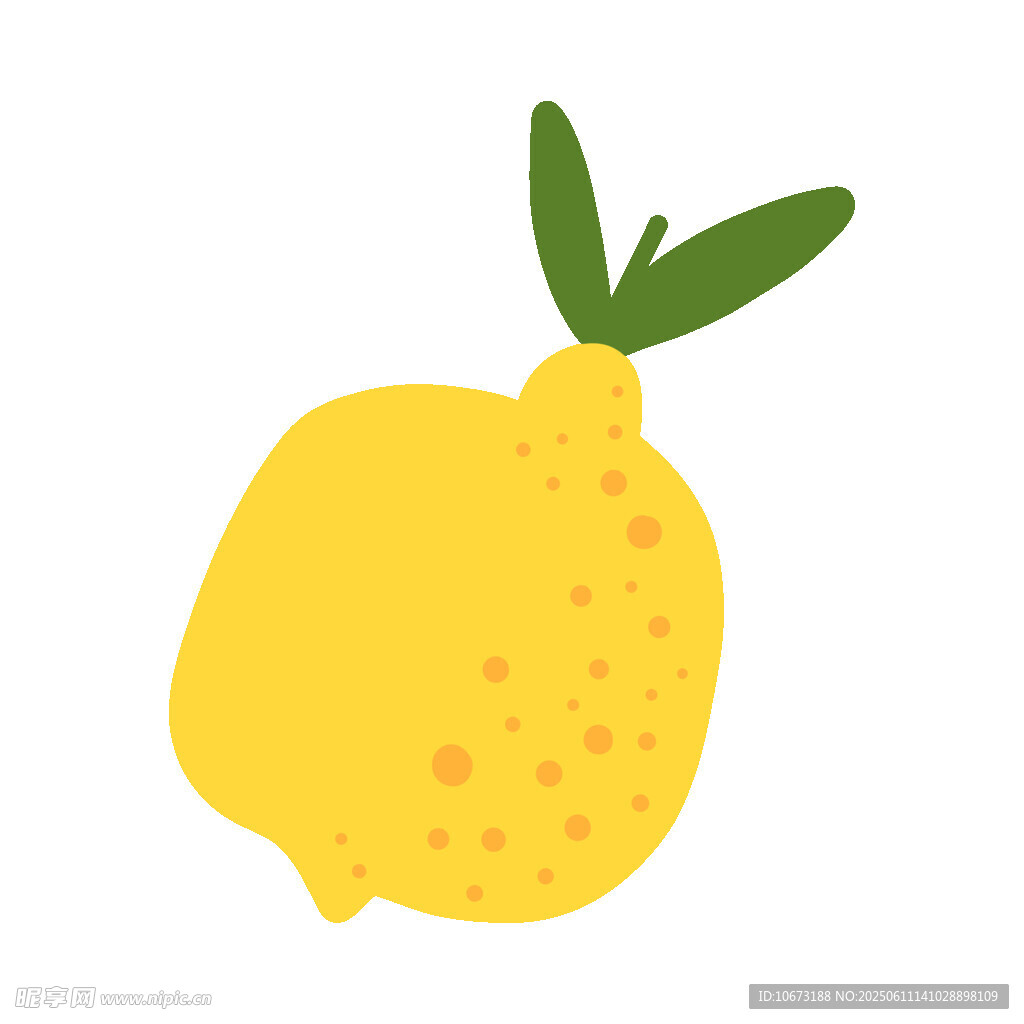 可愛卡通檸檬插畫