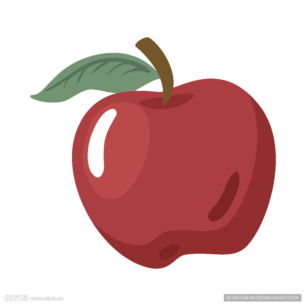 紅蘋果插畫