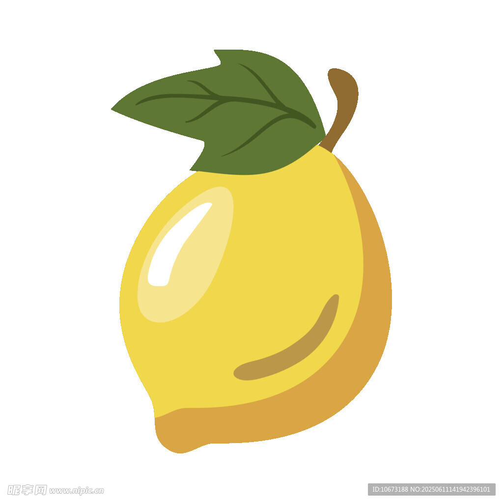 可愛卡通檸檬插畫