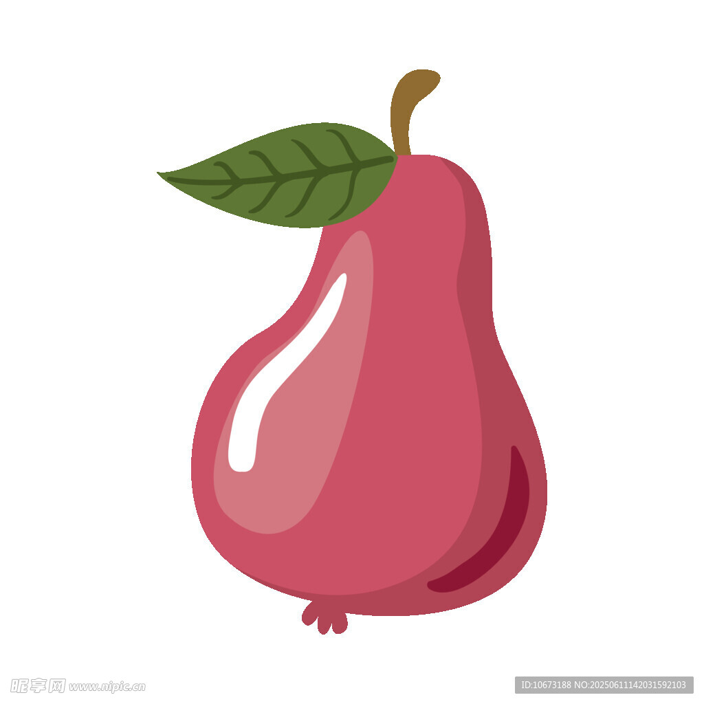 粉紅梨子插畫