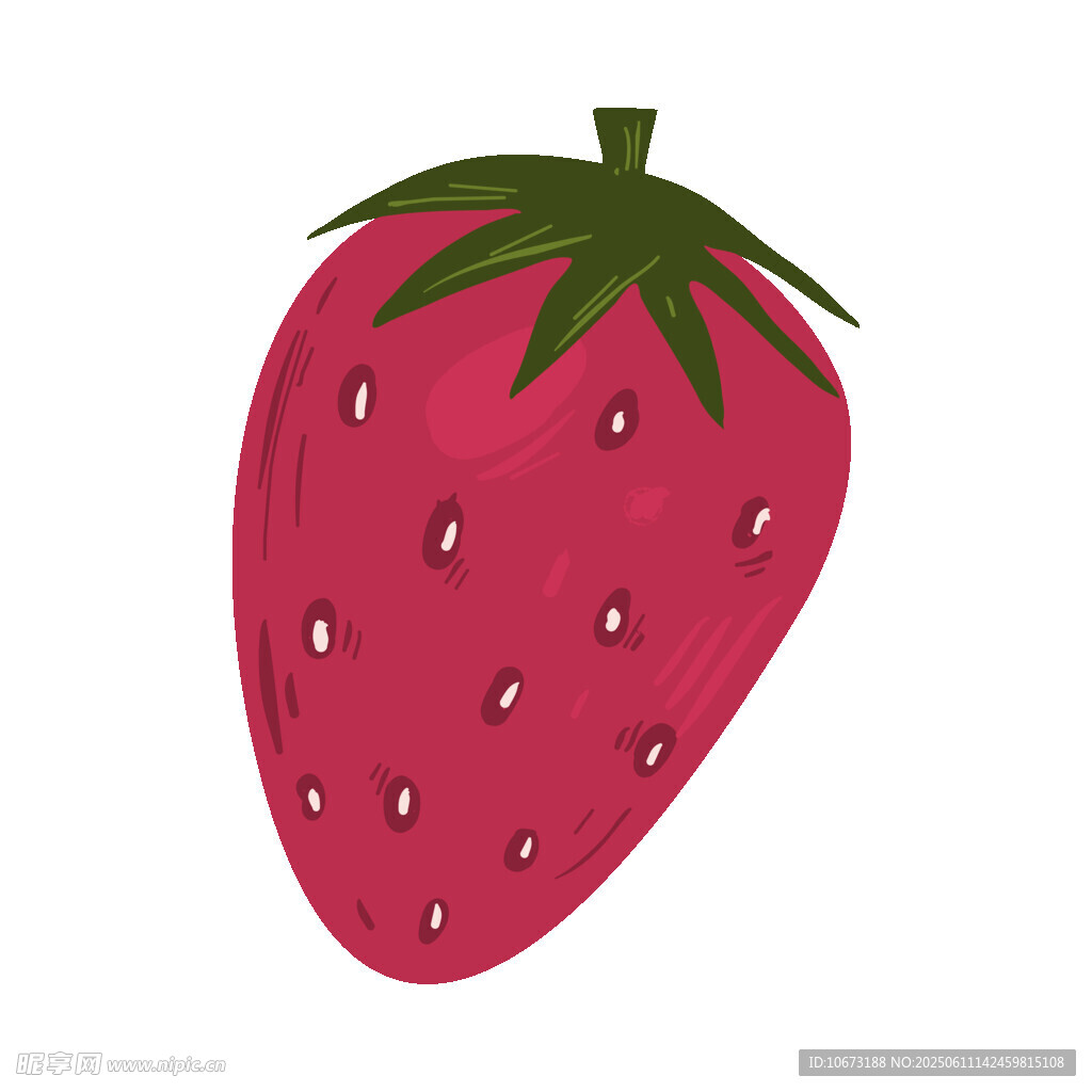 手繪草莓插畫