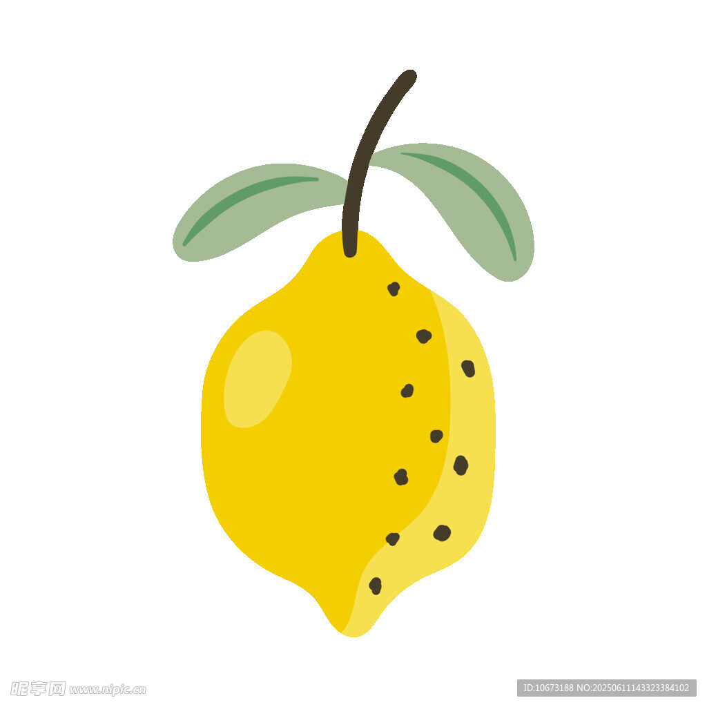 可愛卡通檸檬插畫