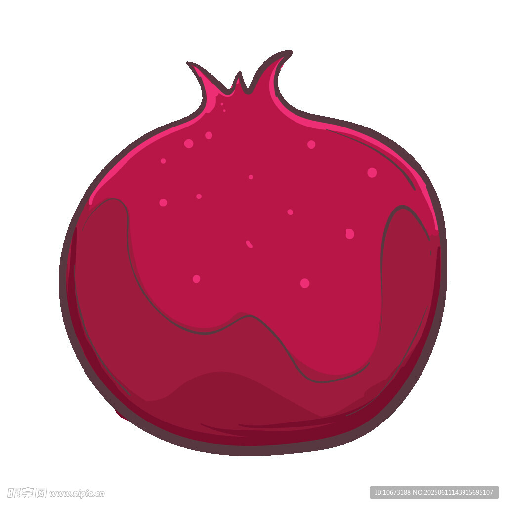 卡通風(fēng)格紅石榴形象