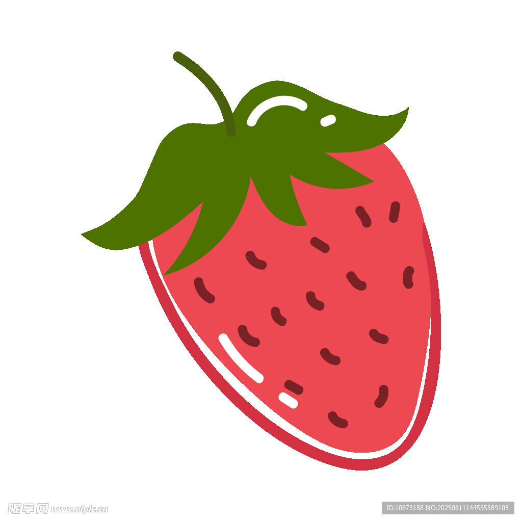 可愛卡通草莓插畫