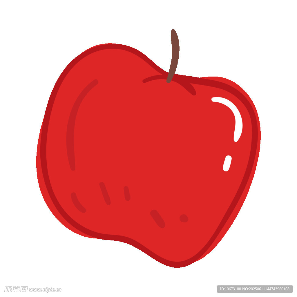 卡通紅蘋果插畫