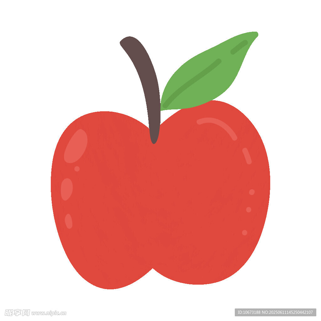 卡通紅蘋果插畫