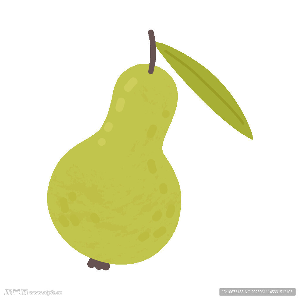 手繪青梨插畫