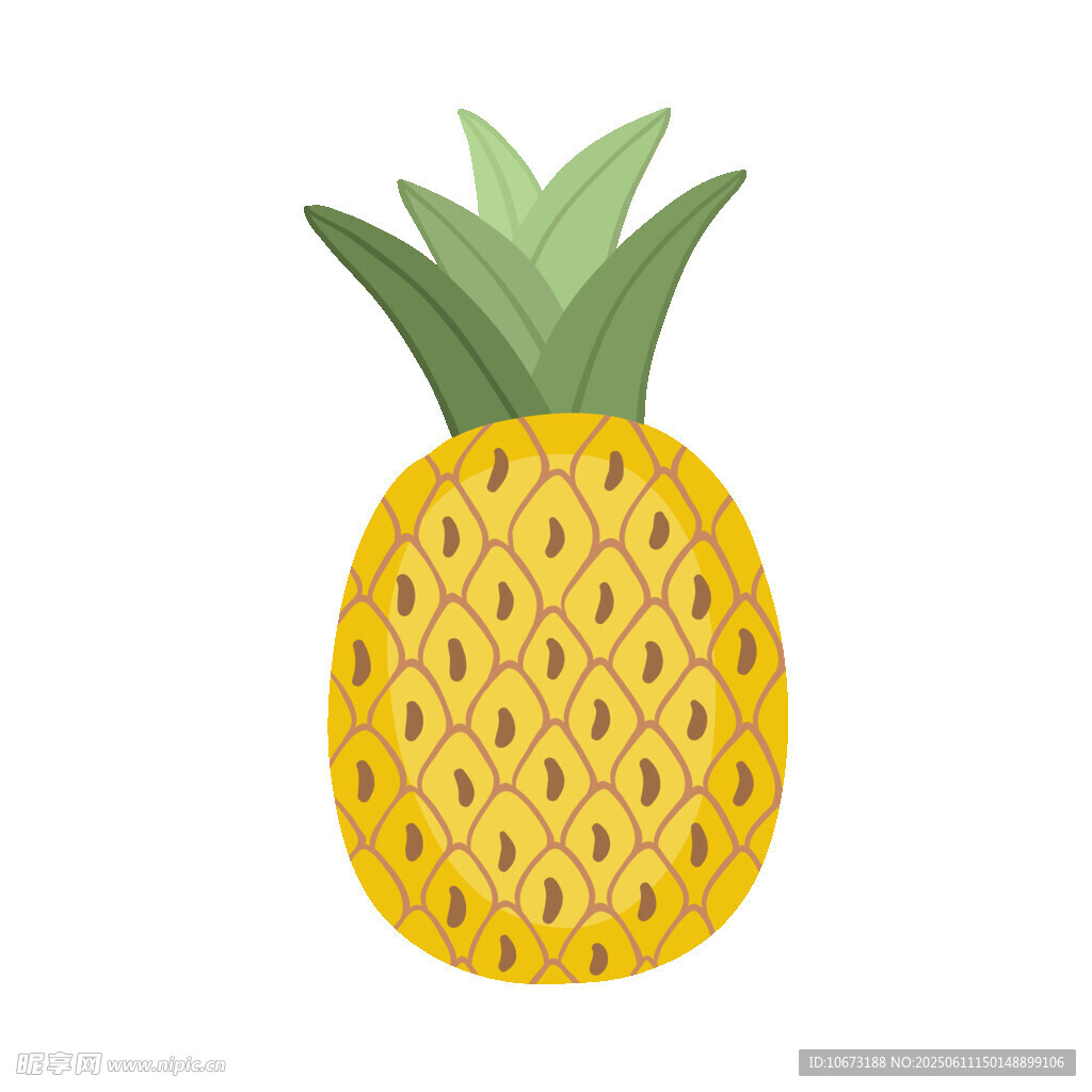 可愛卡通菠蘿插畫