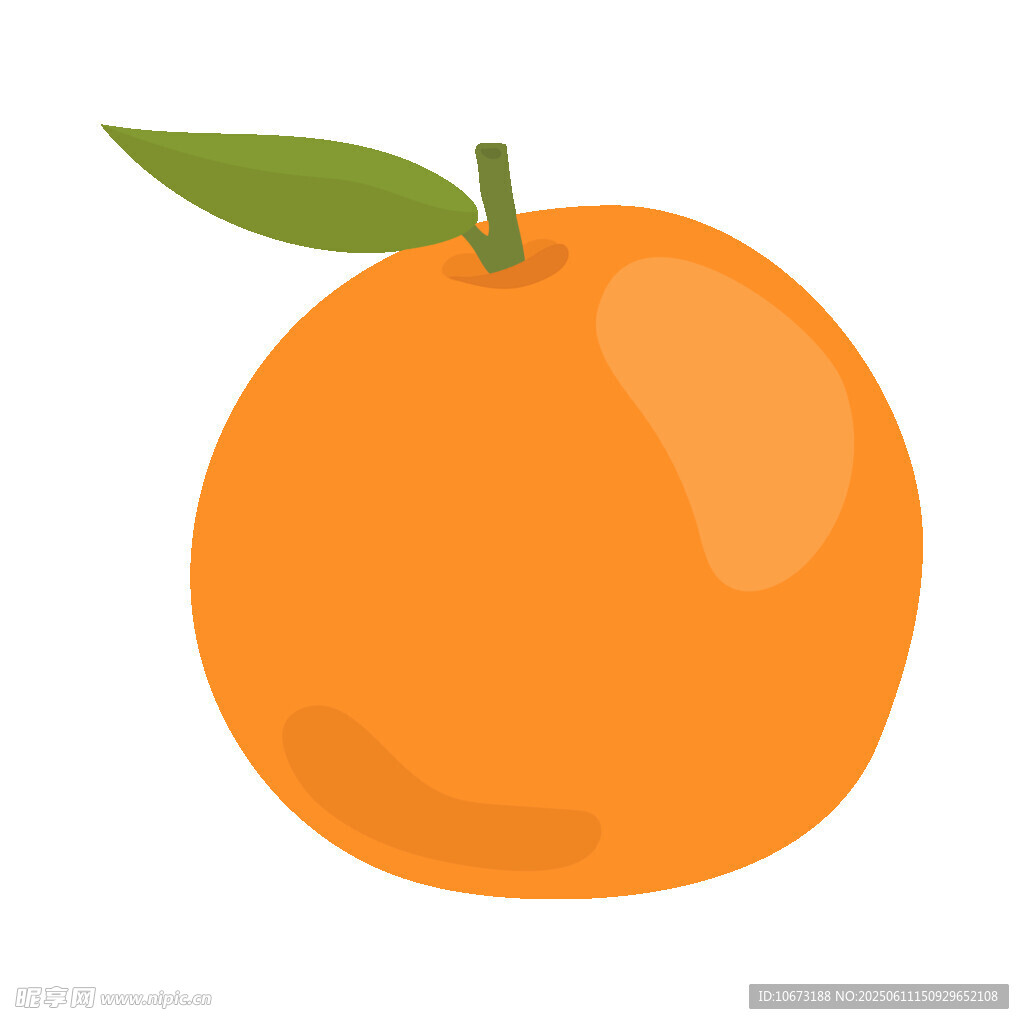 橙色鮮橙插畫