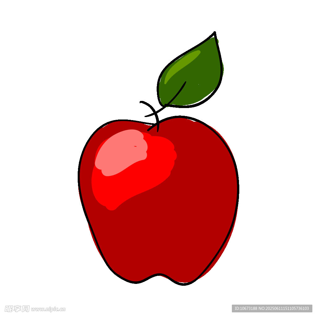 紅蘋(píng)果插畫(huà)