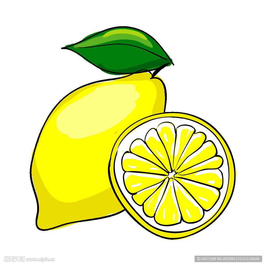 可愛檸檬插畫