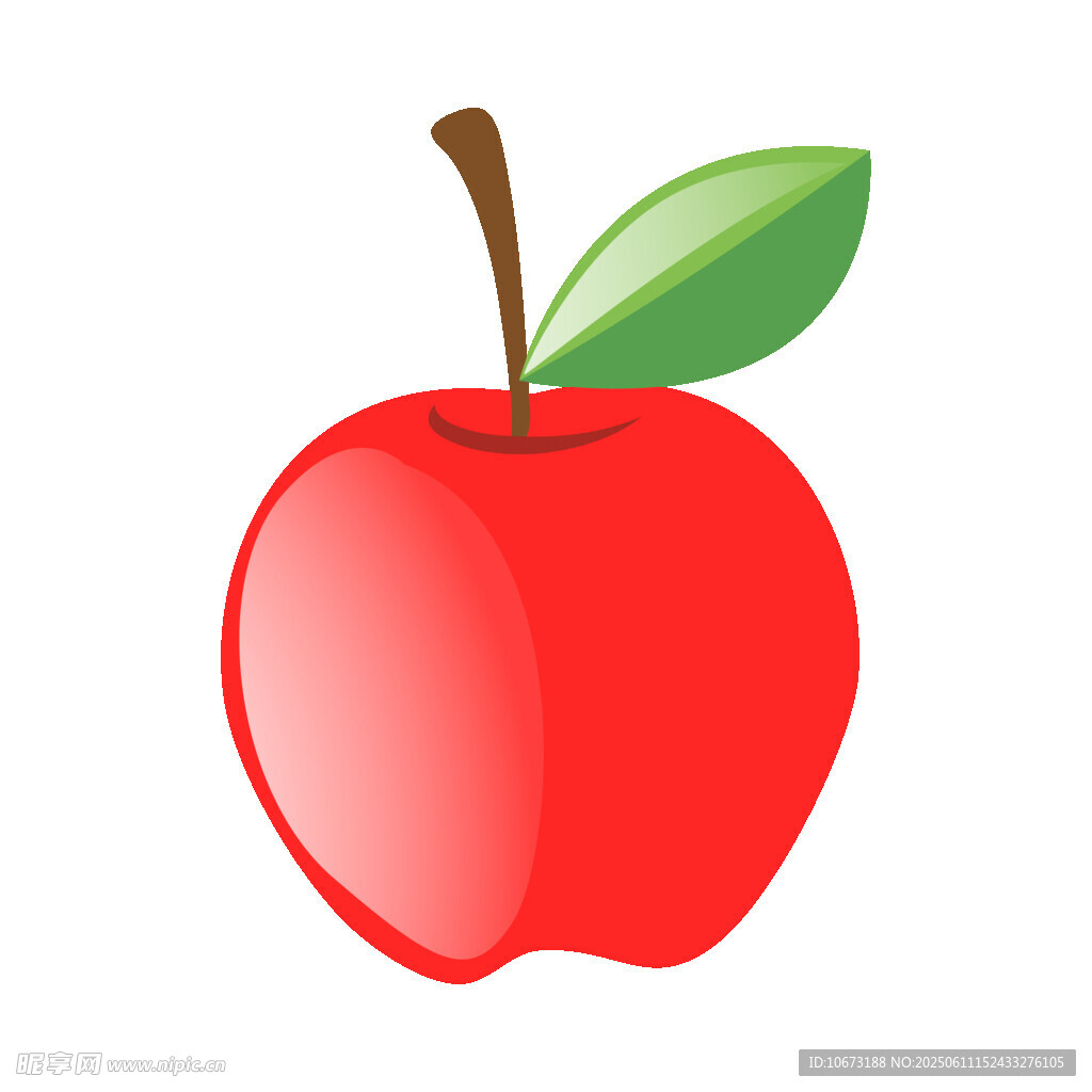 紅蘋果插畫
