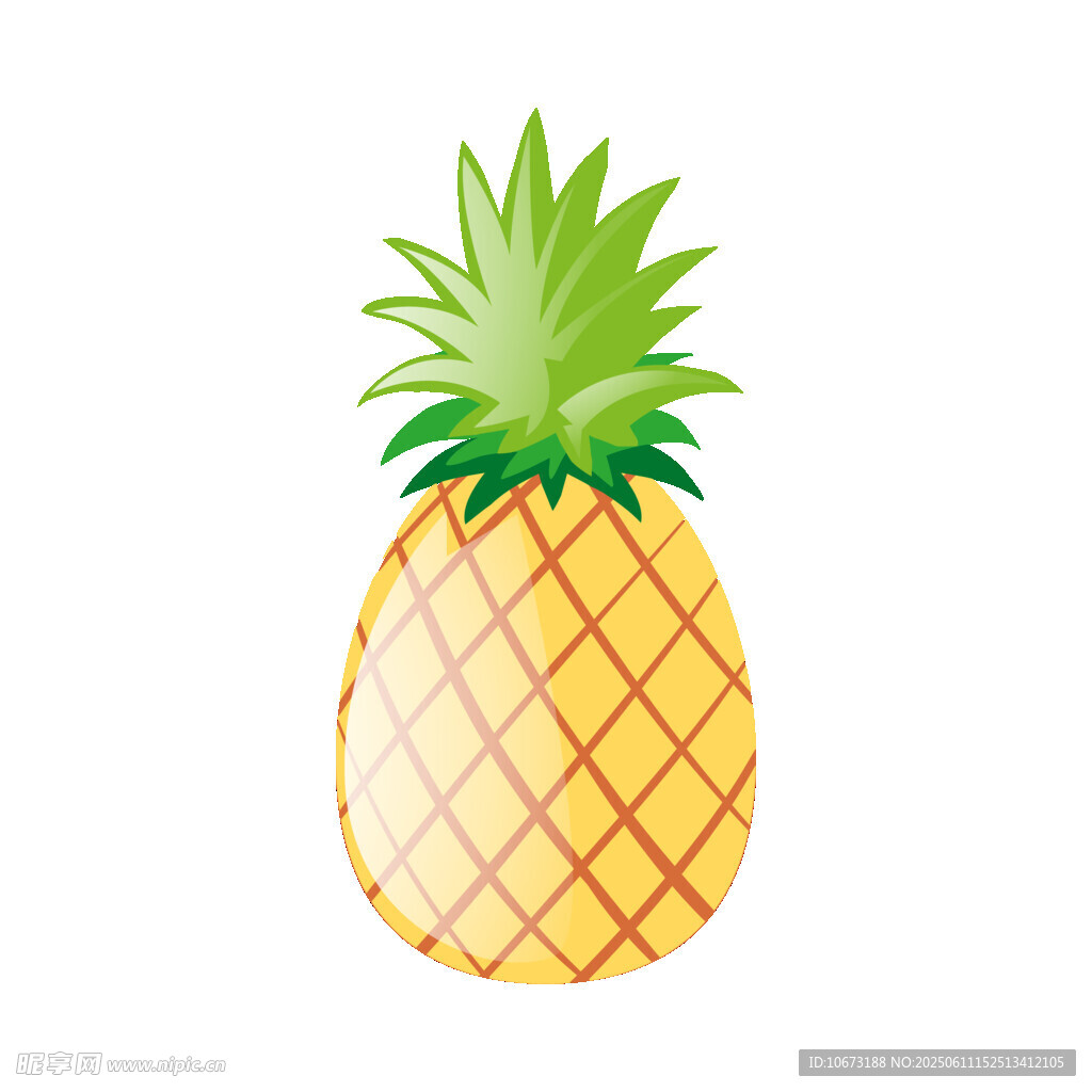 可愛(ài)卡通菠蘿插畫