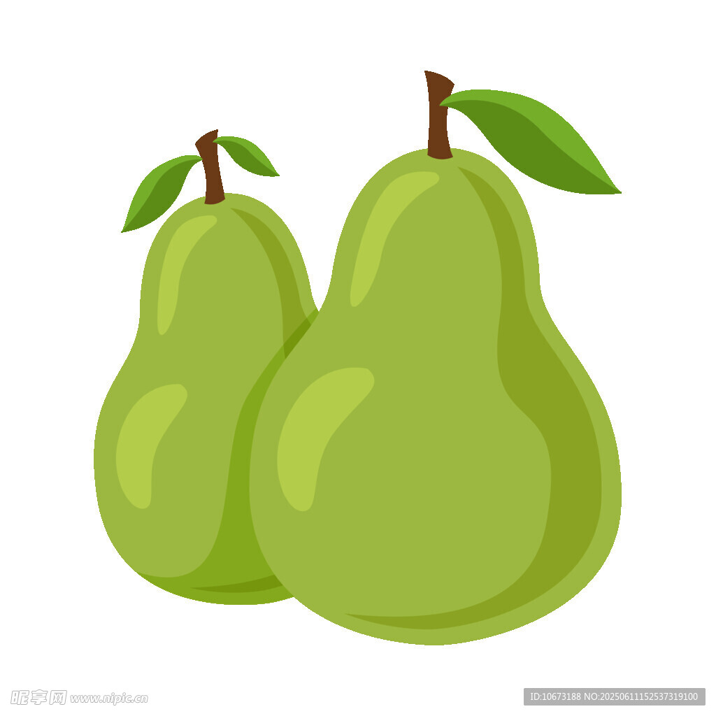 兩個青梨插畫