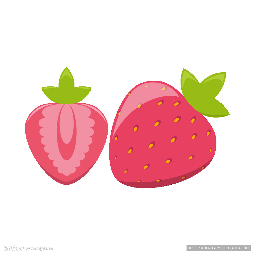 可愛草莓插畫