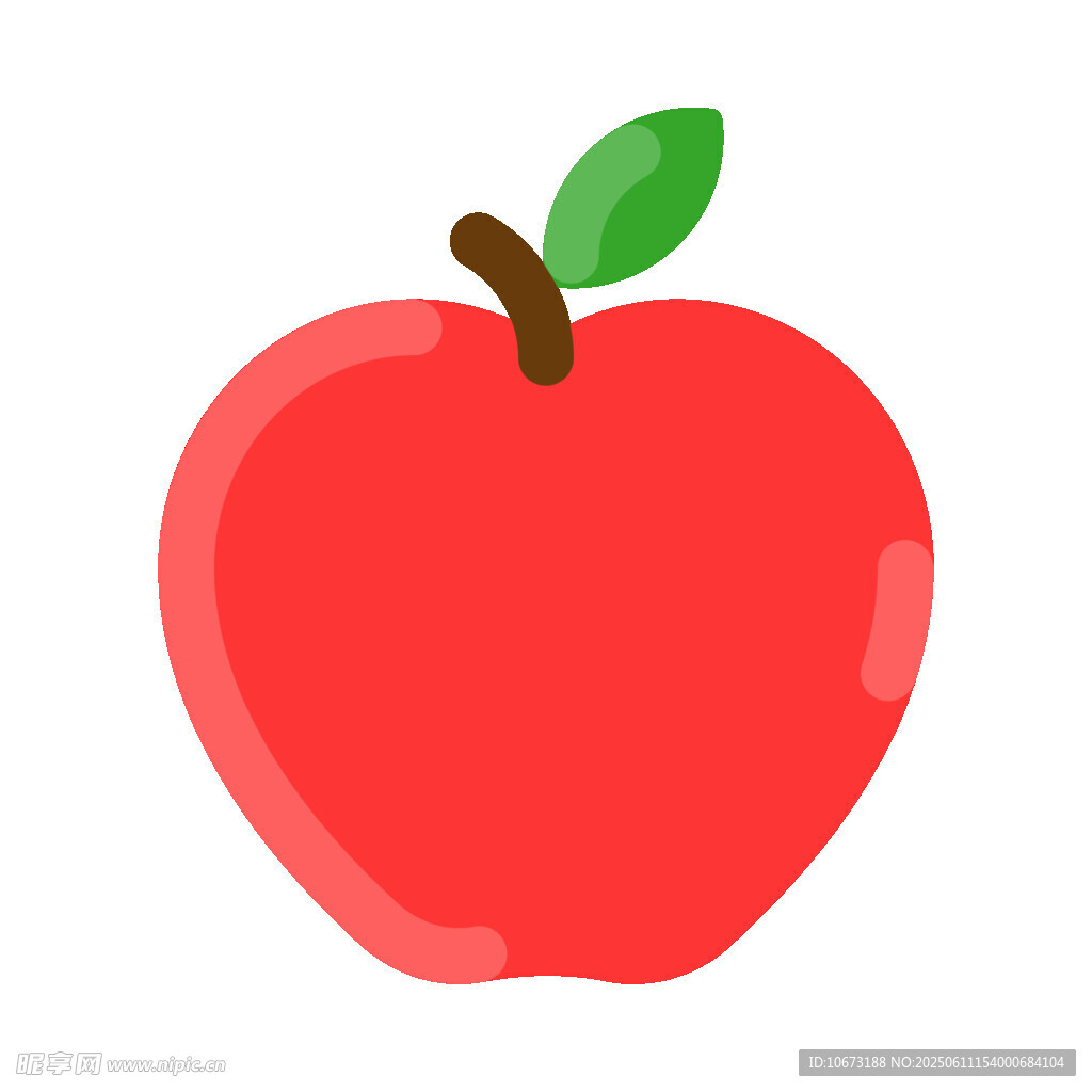 卡通紅蘋果插畫
