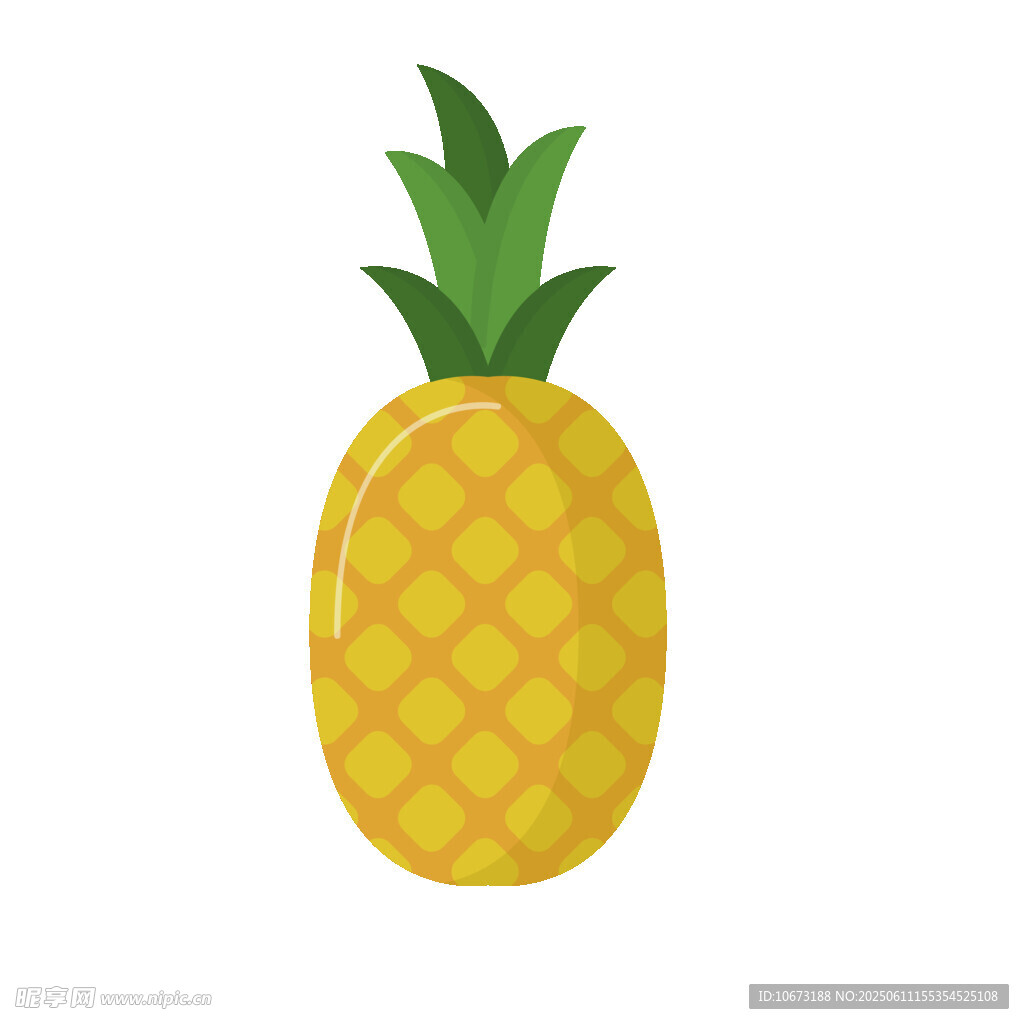 可愛卡通菠蘿插畫