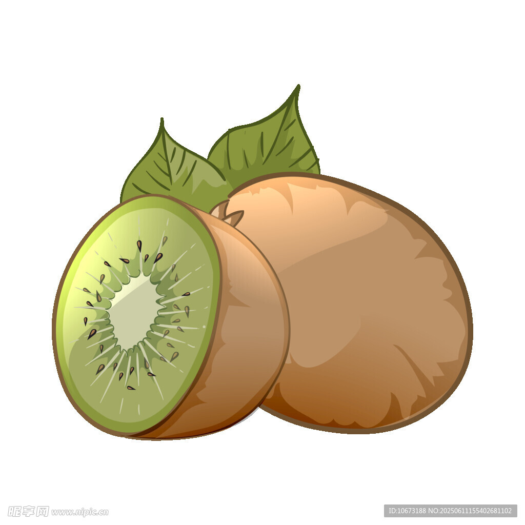 卡通獼猴桃插畫