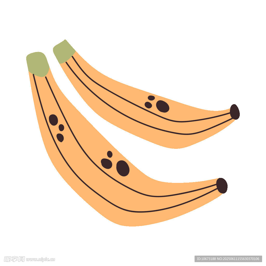 可愛表情香蕉插畫