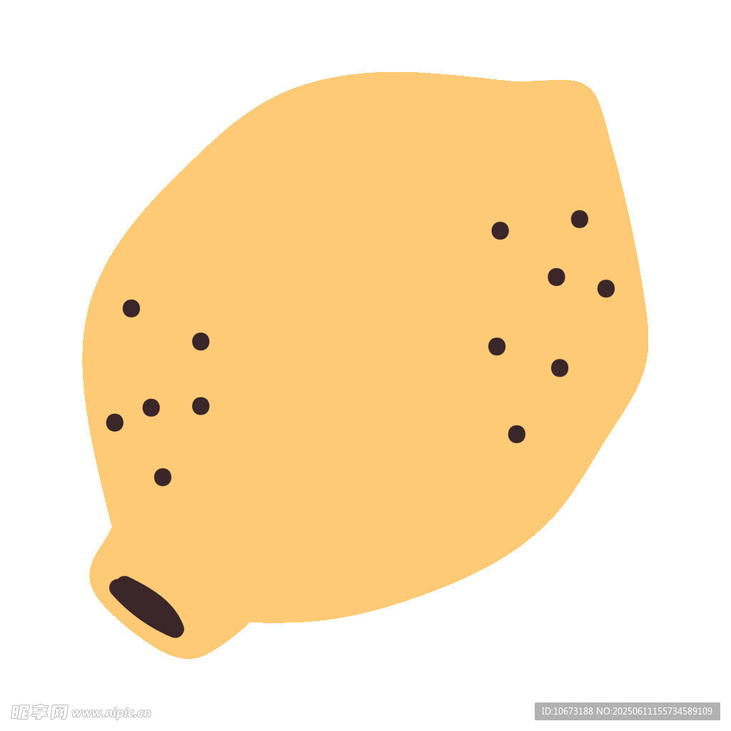 卡通風格黃色檸檬插畫