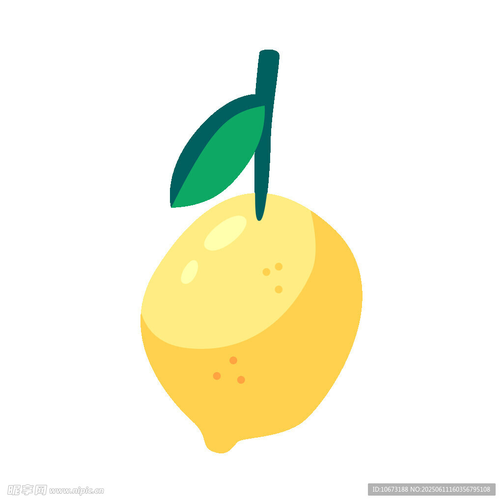 可愛卡通檸檬插畫