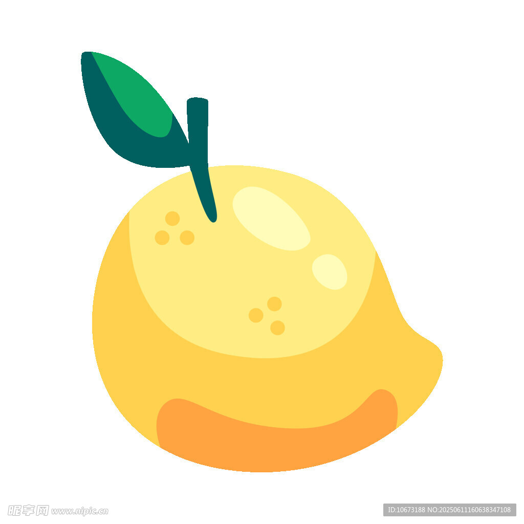 可愛卡通檸檬插畫