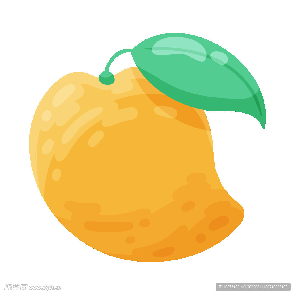 可愛黃桃插畫
