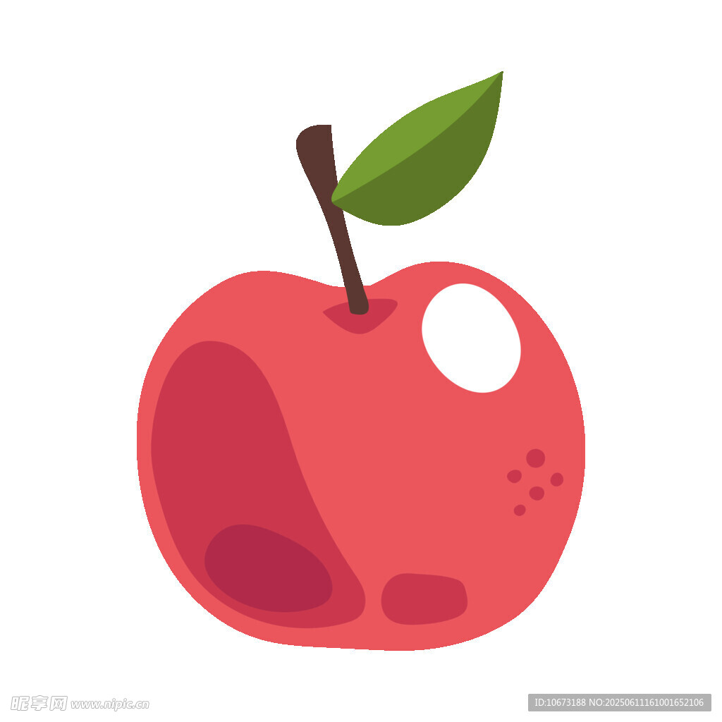 卡通紅蘋果插畫
