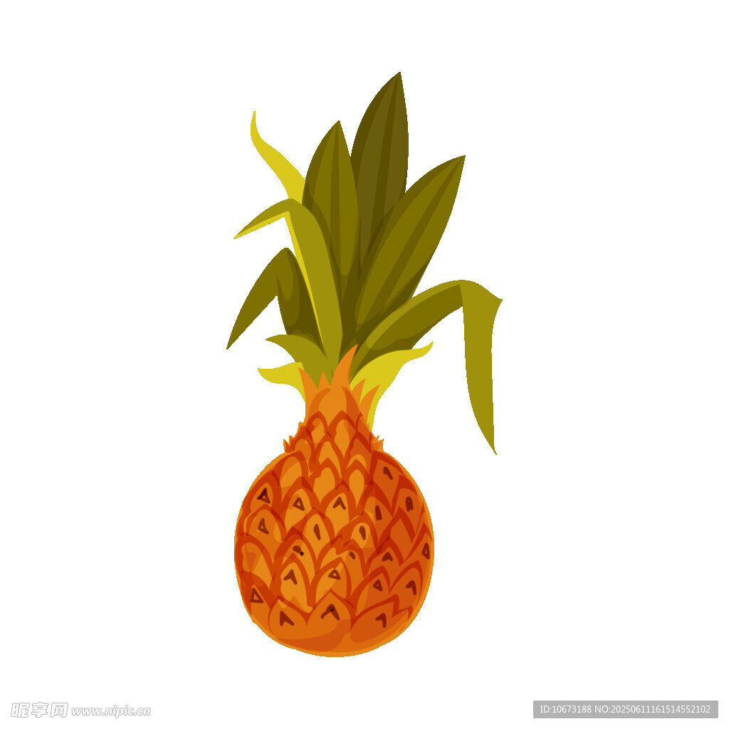手繪可愛菠蘿插畫