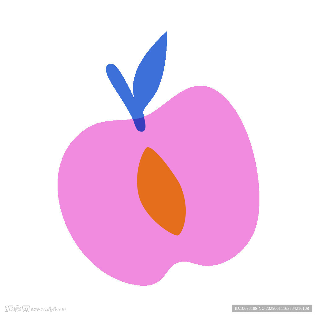 粉色桃子插畫