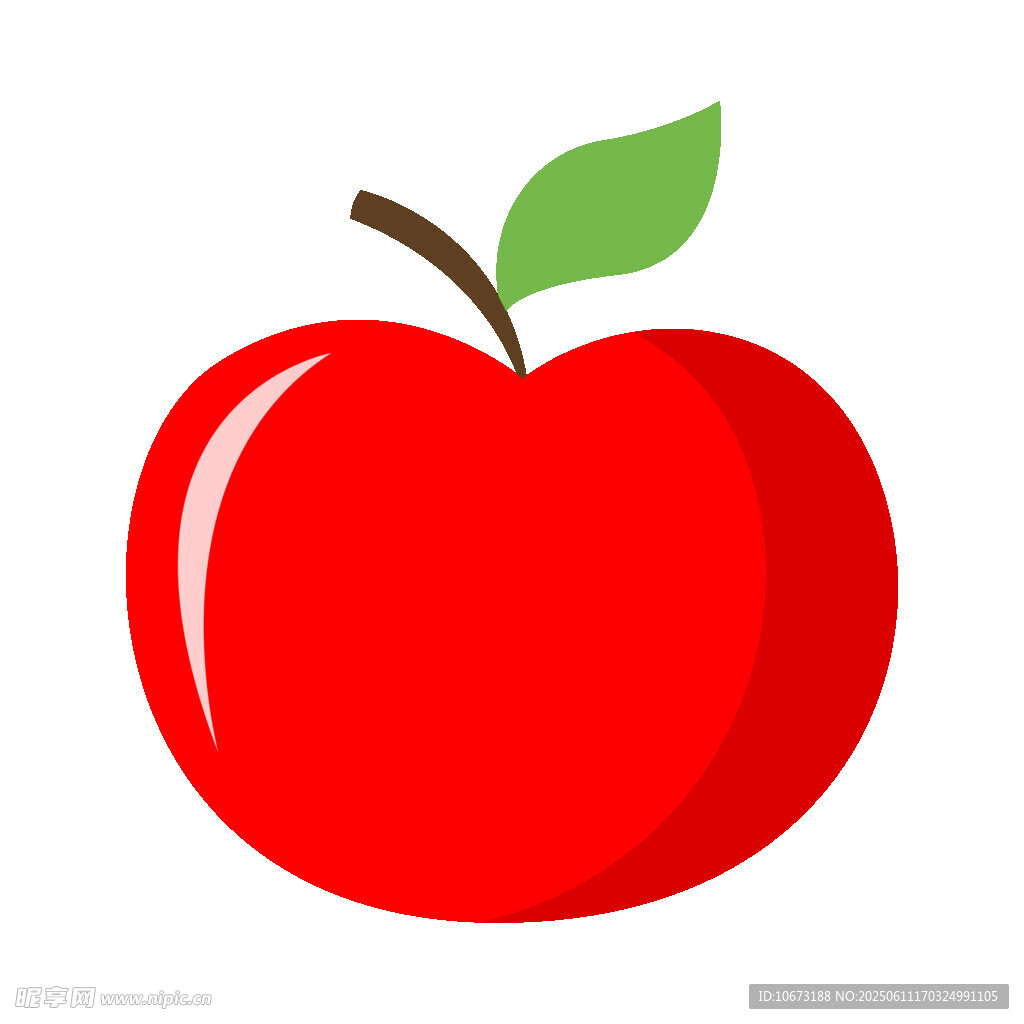 紅蘋果插畫