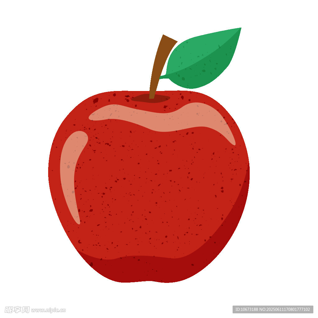 紅蘋果插畫