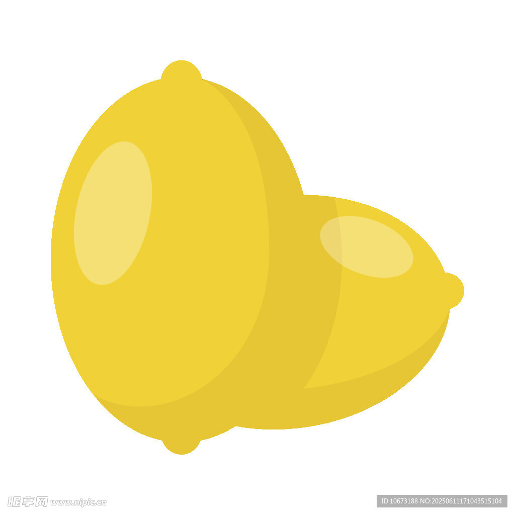 兩個黃色檸檬插畫
