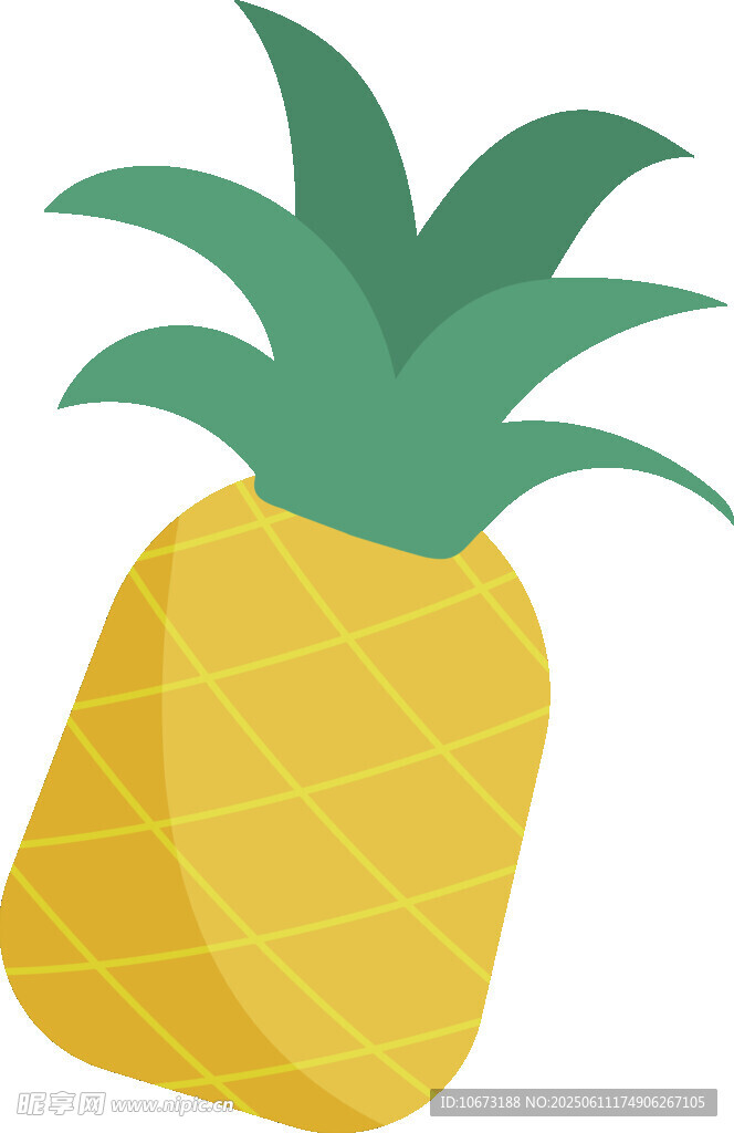 卡通菠蘿插畫