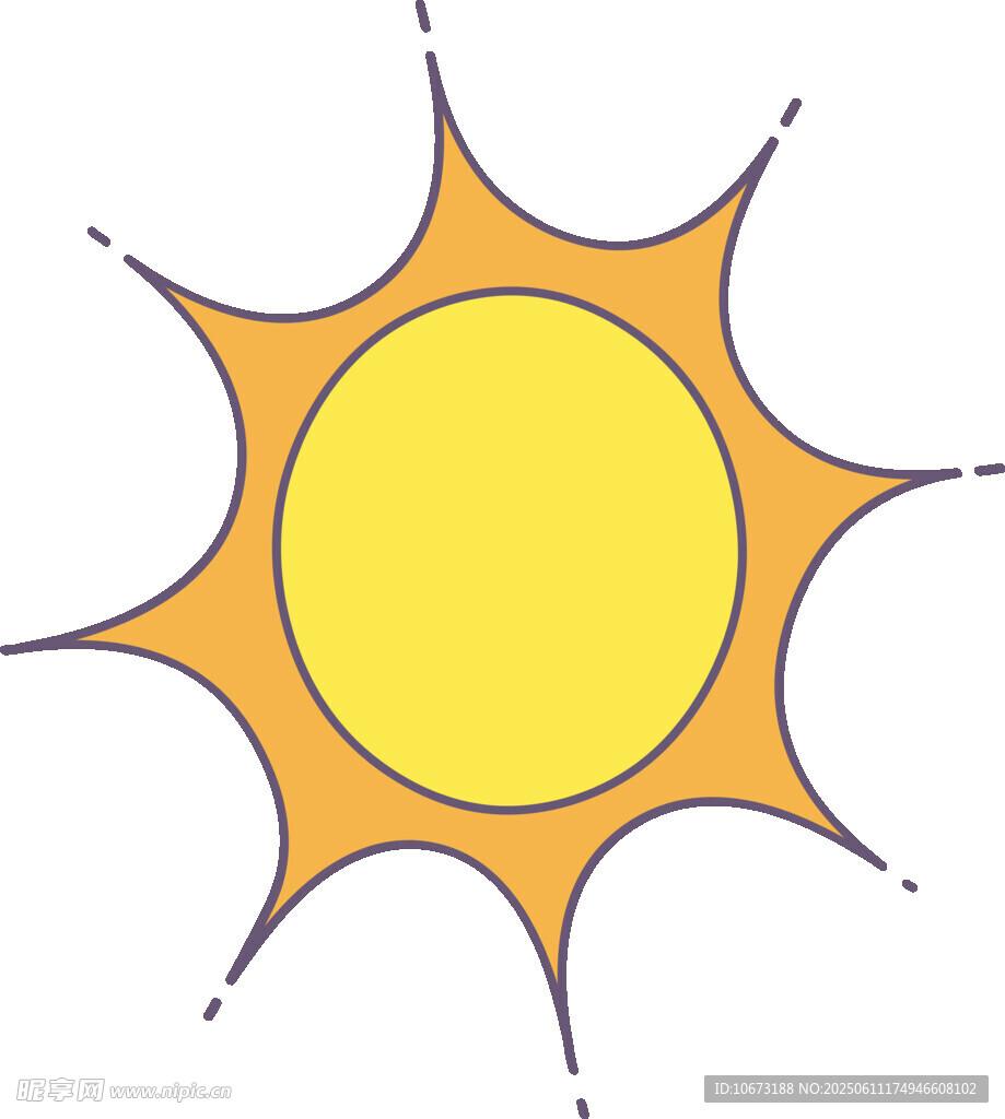 卡通風格的太陽圖案