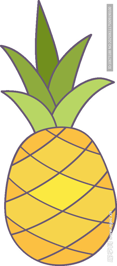 可愛卡通菠蘿插畫