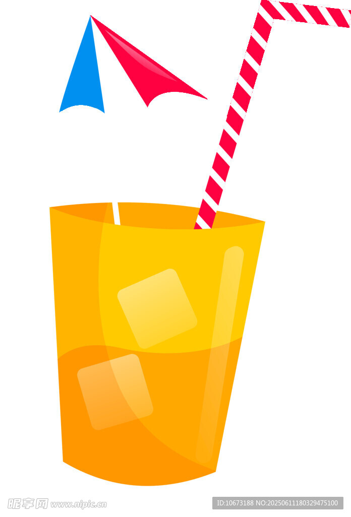 夏日冰飲插畫