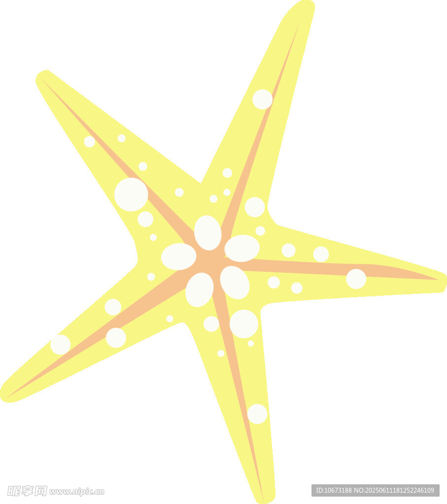黃色海星插畫