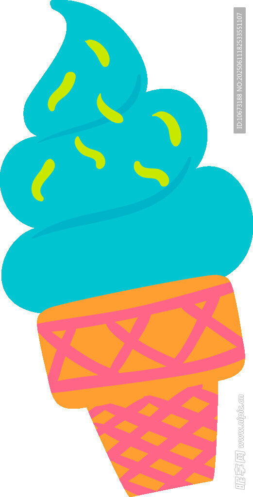 彩色冰淇淋插畫