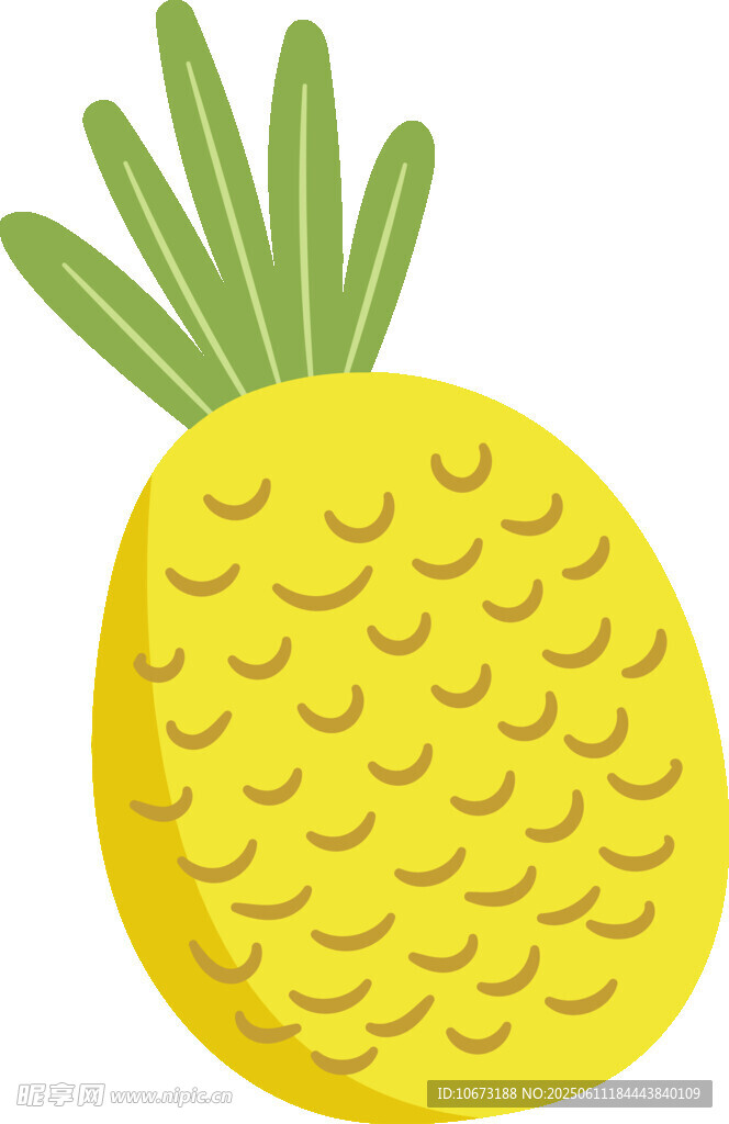 卡通菠蘿插畫