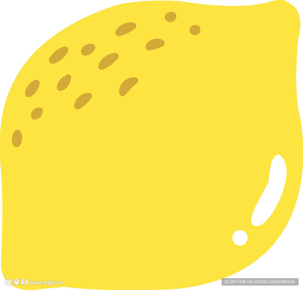 卡通風格黃色檸檬形象