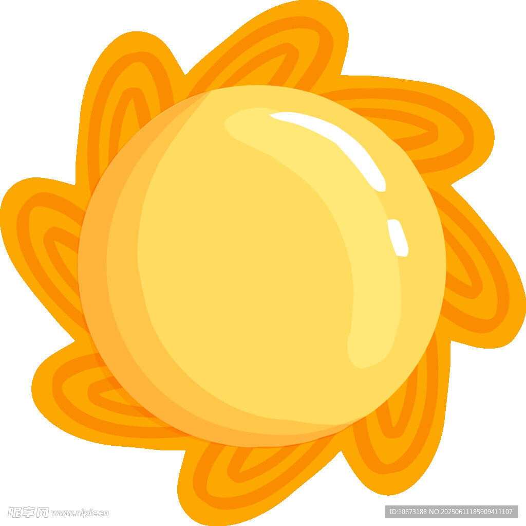 可愛卡通太陽形象