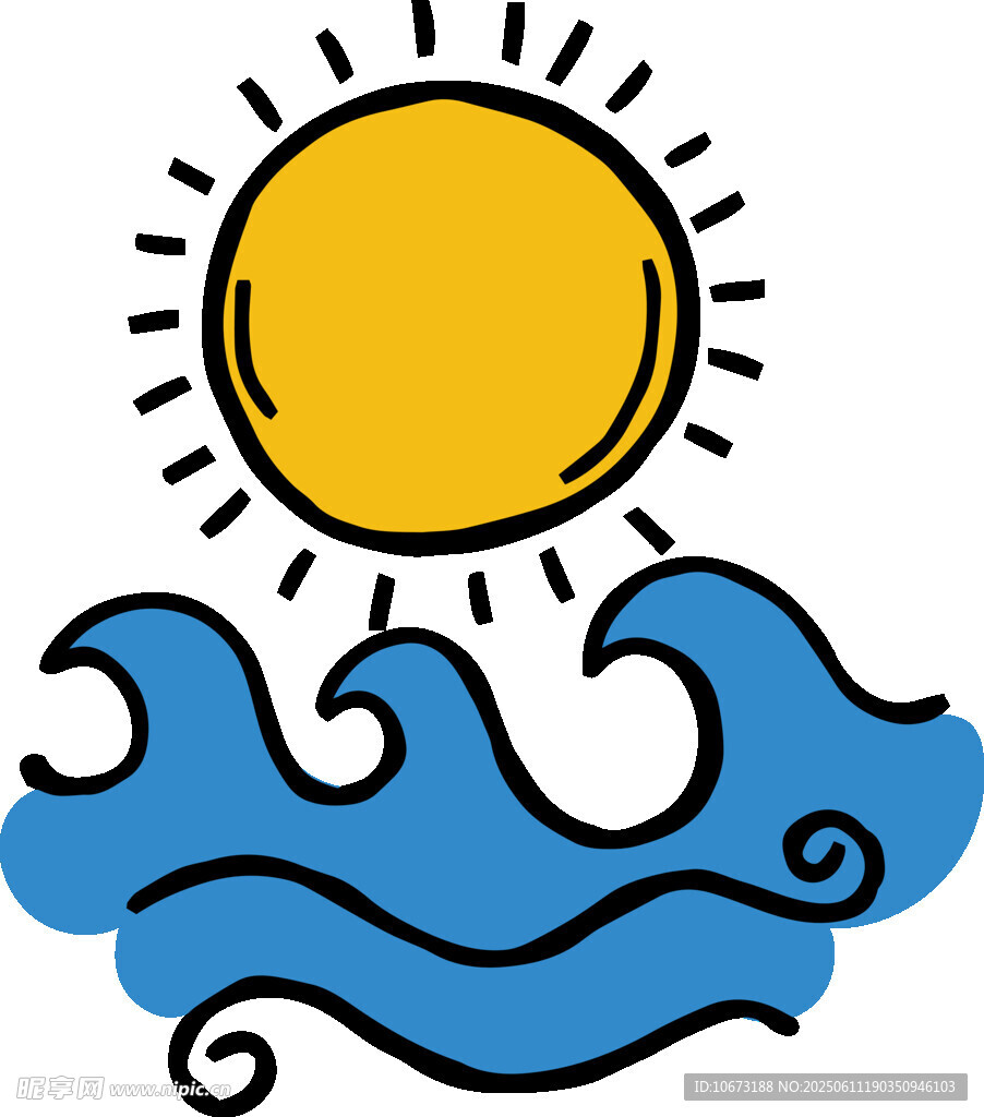 夏日海浪與陽光