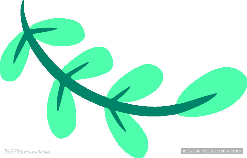 綠色枝葉插畫