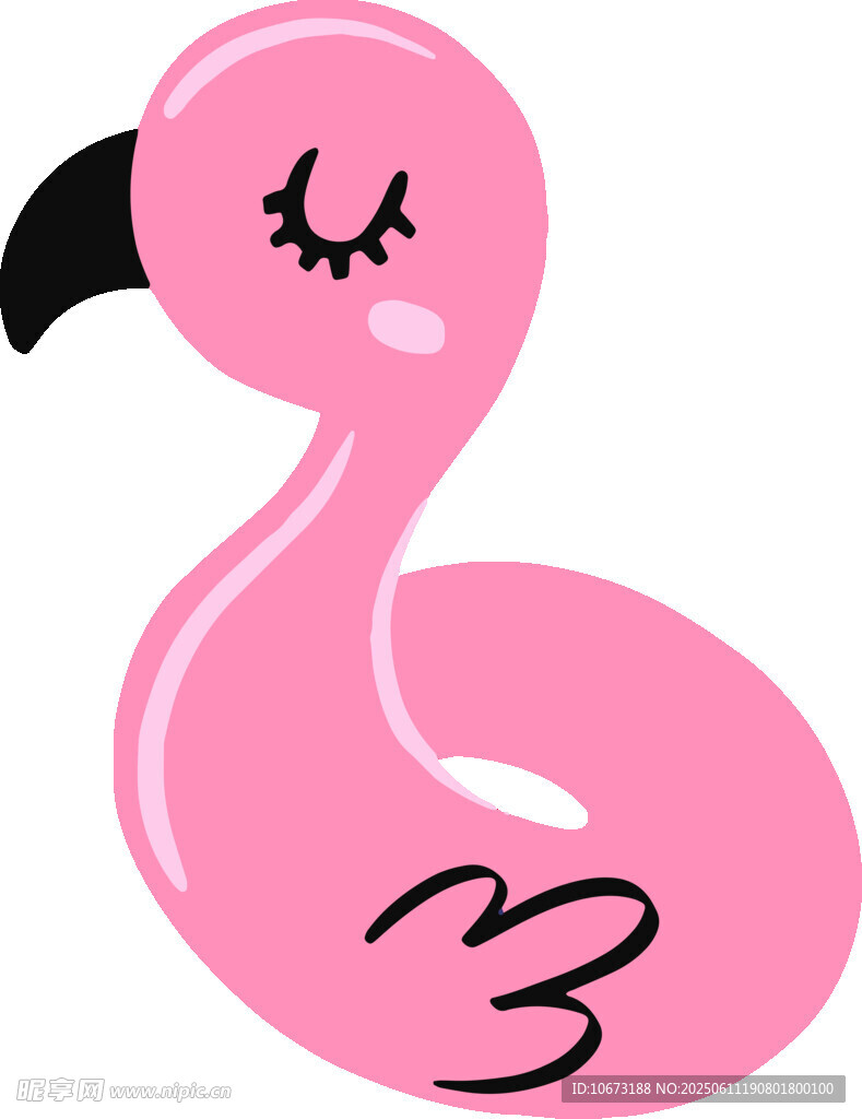 粉色火烈鳥(niǎo)卡通形象