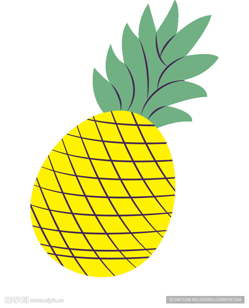 可愛卡通菠蘿插畫