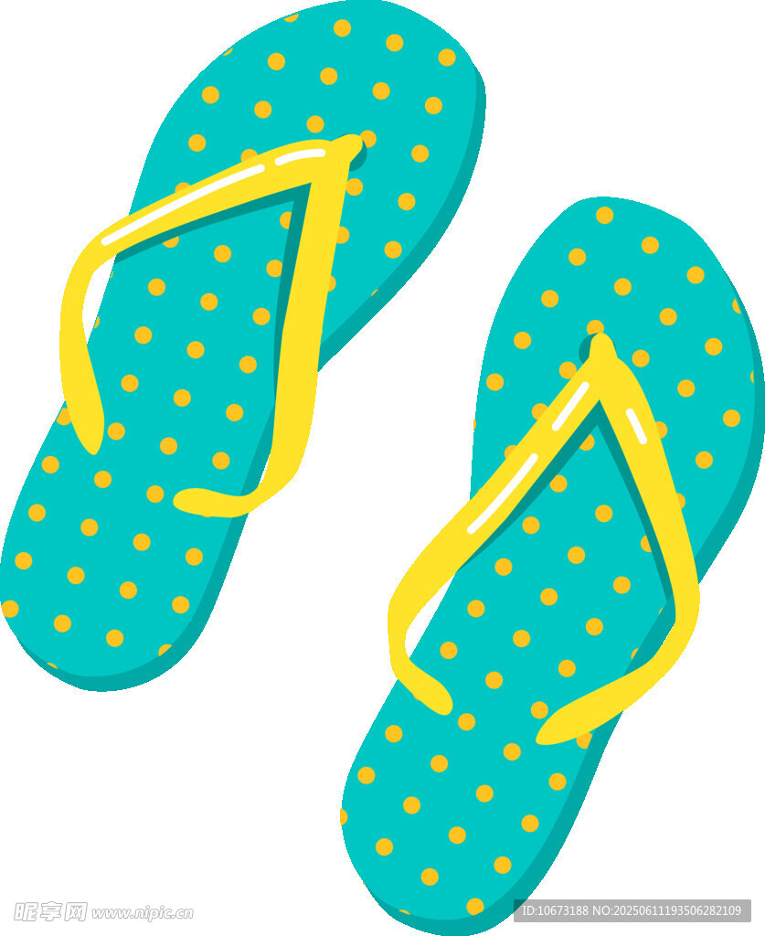 藍(lán)色波點(diǎn)人字拖